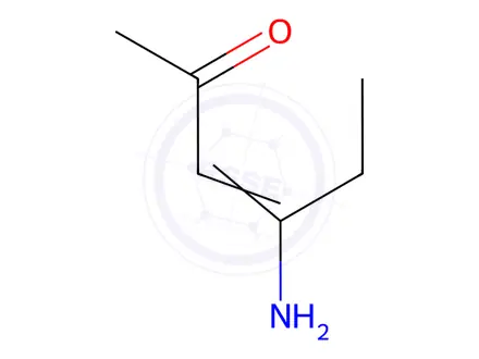 Chemical structure of 3-Hexen-2-one, 4-amino-(8CI,9CI)