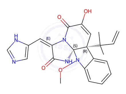 Chemical structure of Meleagrin