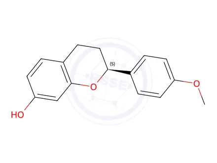 Chemical structure of (2S)-2-(4-methoxyphenyl)-3,4-dihydro-2H-1-benzopyran-7-ol
