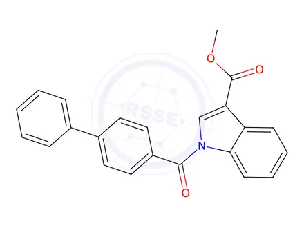 Chemical structure of Methyl 1-([1,1'-biphenyl]-4-carbonyl)-1H-indole-3-carboxylate