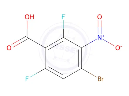 Chemical structure of 4-Bromo-2,6-difluoro-3-nitrobenzoic acid