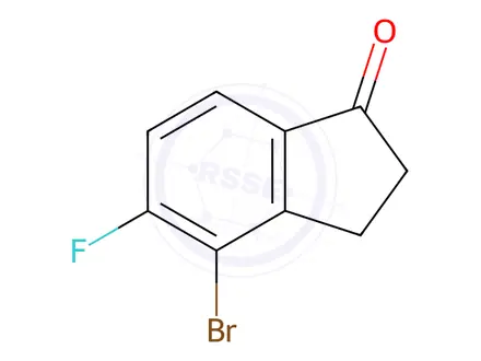 Chemical structure of 4-Bromo-5-fluoro-2,3-dihydro-1H-inden-1-one