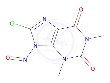 Chemical structure of N-Nitroso-8-Chlorotheophylline