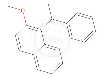 Chemical structure of 2-Methoxy-1-(1-phenylethyl)naphthalene