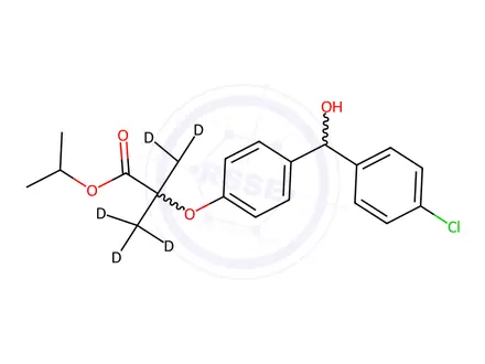 Chemical structure of Dihydro Fenofibrate-d6