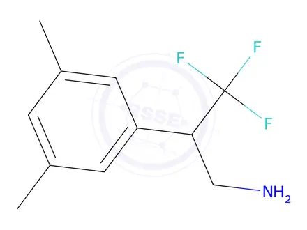Chemical structure of 2-(3,5-Dimethylphenyl)-3,3,3-trifluoropropan-1-amine