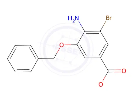 Chemical structure of Methyl 4-amino-3-(benzyloxy)-5-bromobenzenecarboxylate