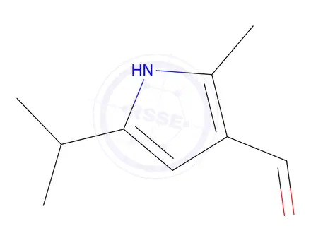Chemical structure of 1H-Pyrrole-3-carboxaldehyde, 2-methyl-5-(1-methylethyl)-(9CI)