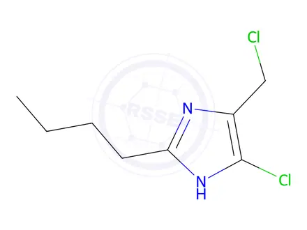 Chemical structure of 2-Butyl-5-chloro-4-(chloromethyl)-1H-imidazole