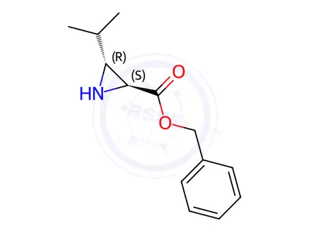 Chemical structure of Benzyl (2S,3R)-3-isopropylaziridine-2-carboxylate