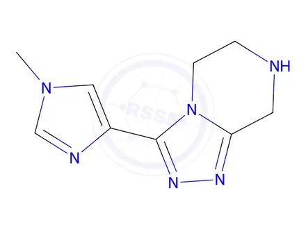 Chemical structure of 1-METHYL-4-{5H,6H,7H,8H-[1,2,4]TRIAZOLO[4,3-A]PYRAZIN-3-YL}-1H-IMIDAZOLE DIHYDROCHLORIDE
