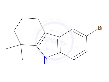 Chemical structure of 6-Bromo-1,1-dimethyl-2,3,4,9-tetrahydro-1h-carbazole