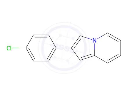 Chemical structure of 2-(4-Chlorophenyl)indolizine
