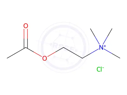 Chemical structure of Acetylcholine chloride