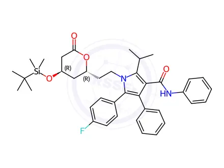 Chemical structure of 4-tert-Butyldimethylsilyl Atorvastatin Lactone