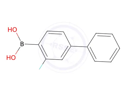 Chemical structure of 3-Fluoro-4-biphenylboronic acid