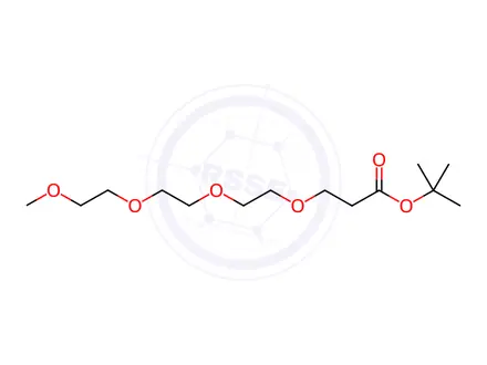 Chemical structure of m-PEG4-t-butyl ester