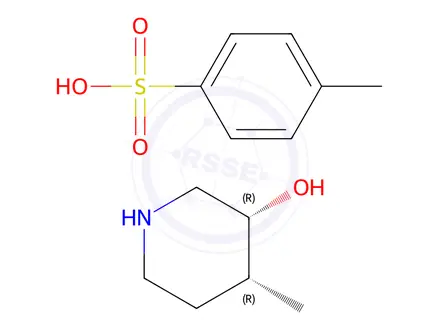 Chemical structure of (3R,4R)-4-methylpiperidin-3-ol 4-methylbenzenesulfonate