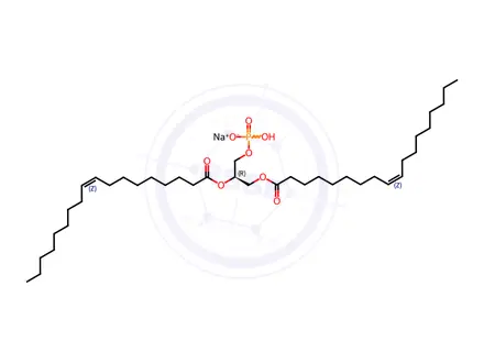 Chemical structure of Sodium (R)-2,3-bis(oleoyloxy)propyl phosphate