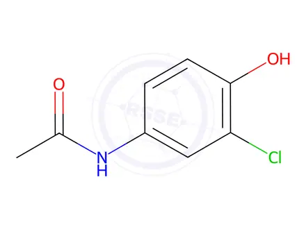 Chemical structure of 4-Acetylamino-2-chlorophenol