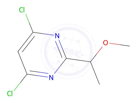 Chemical structure of 4,6-Dichloro-2-(1-methoxyethyl)pyrimidine