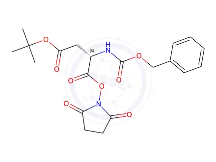 Chemical structure of (S)-4-tert-Butyl 1-(2,5-dioxopyrrolidin-1-yl)-2-(((benzyloxy)carbonyl)amino)succinate