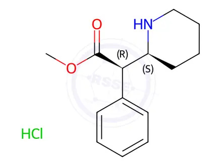 Chemical structure of Methylphenidate EP Impurity B (HCl salt)