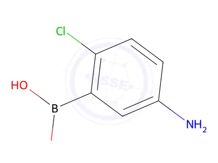 Chemical structure of (5-Amino-2-chlorophenyl)boronic acid