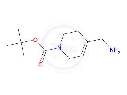 Chemical structure of Tert-butyl 4-(aminomethyl)-1,2,3,6-tetrahydropyridine-1-carboxylate