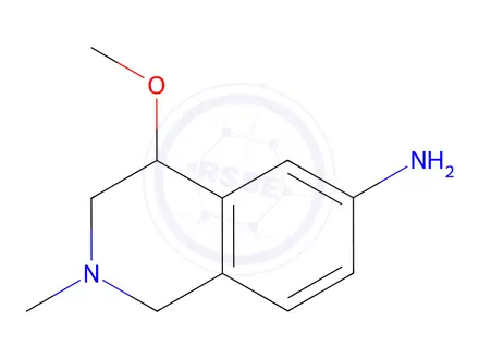 Chemical structure of 4-Methoxy-2-methyl-1,2,3,4-tetrahydroisoquinolin-6-amine