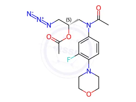 Chemical structure of (S)-1-Azido-3-(N-(3-fluoro-4-morpholinophenyl)acetamido)propan-2-yl acetate