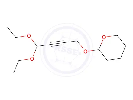 Chemical structure of 2-[(4,4-Diethoxy-2-butyn-1-yl)oxy]tetrahydropyran