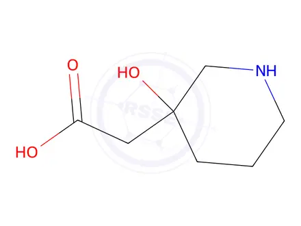 Chemical structure of 2-(3-Hydroxypiperidin-3-yl)acetic acid