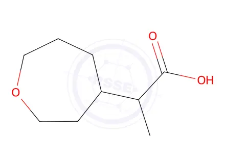 Chemical structure of 2-(Oxepan-4-yl)propanoic acid