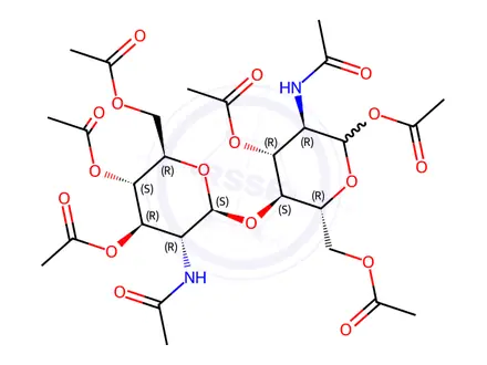 Chemical structure of Chitobiose Octaacetate