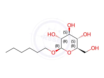 Chemical structure of Hexyl β-D-Glucopyranoside