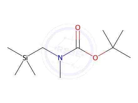 Chemical structure of Carbamic acid, methyl[(trimethylsilyl)methyl]-, 1,1-dimethylethyl ester (9CI)