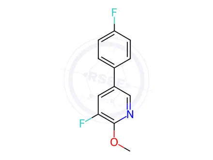 Chemical structure of 3-fluoro-5-(4-fluorophenyl)-2-methoxypyridine