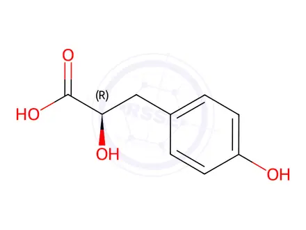 Chemical structure of (R)-2-Hydroxy-3-(4-hydroxyphenyl)propanoic Acid