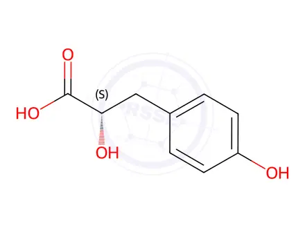 Chemical structure of (S)-3-(4-Hydroxyphenyl)-2-hydroxypropionic Acid