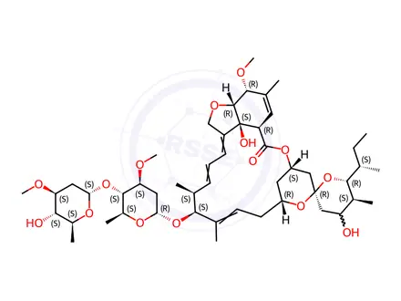 Chemical structure of Abamectin Impurity 4(8,9-Z-Abamectin B1a)