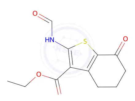 Chemical structure of Ethyl 2-formamido-7-oxo-4,5,6,7-tetrahydrobenzo[b]thiophene-3-carboxylate