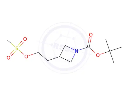 Chemical structure of tert-Butyl 3-(2-((methylsulfonyl)oxy)ethyl)azetidine-1-carboxylate