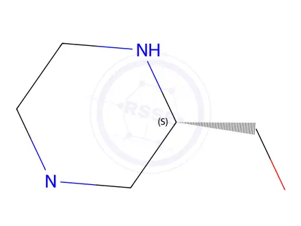 Chemical structure of 2-Piperazinemethanol,4-methyl-,(S)-(9CI)