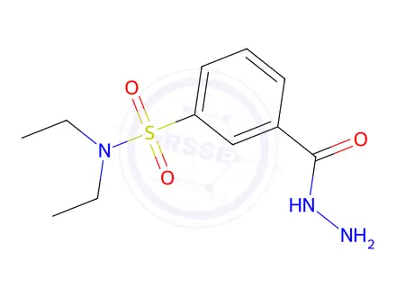 Chemical structure of N,N-Diethyl-3-(hydrazinecarbonyl)-benzene-1-sulfonamide