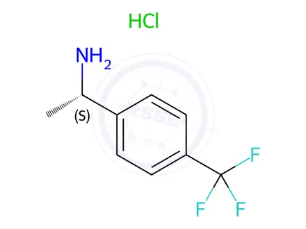 Chemical structure of (S)-1-(4-(Trifluoromethyl)phenyl)-ethanamine hydrochloride