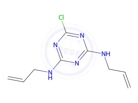 Chemical structure of N,N'-diallyl-6-chloro-1,3,5-triazine-2,4-diamine
