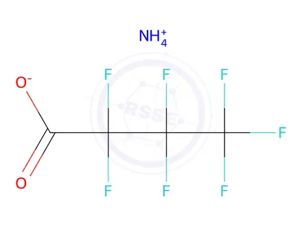 Chemical structure of Ammonium perfluorobutanoate