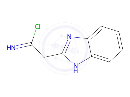 Chemical structure of 2-(1H-Benzo[d]imidazol-2-yl)acetimidoyl chloride
