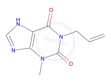 Chemical structure of Vinyltheophylline